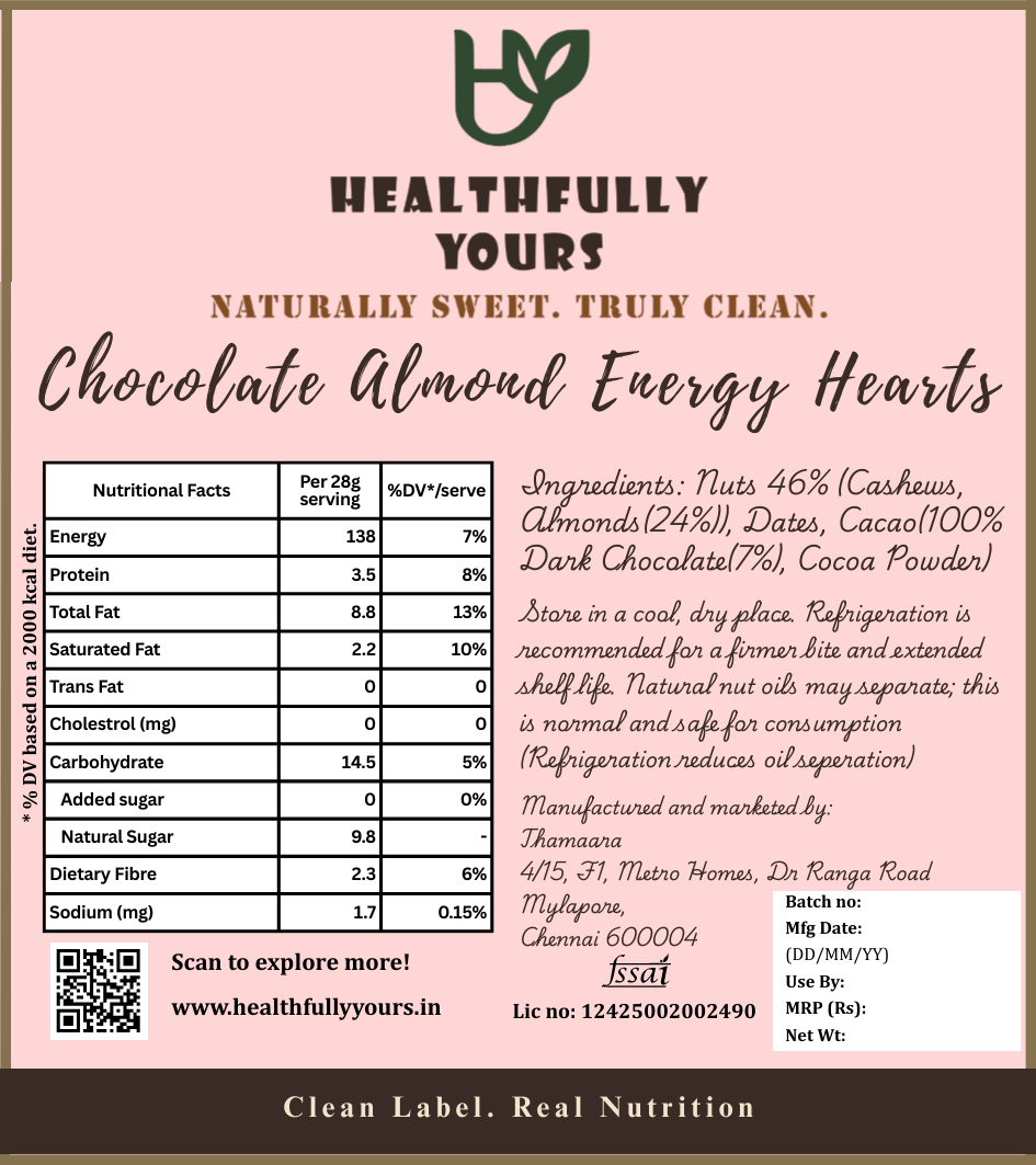 Chocolate Almond Energy Bar (Pack of 8)