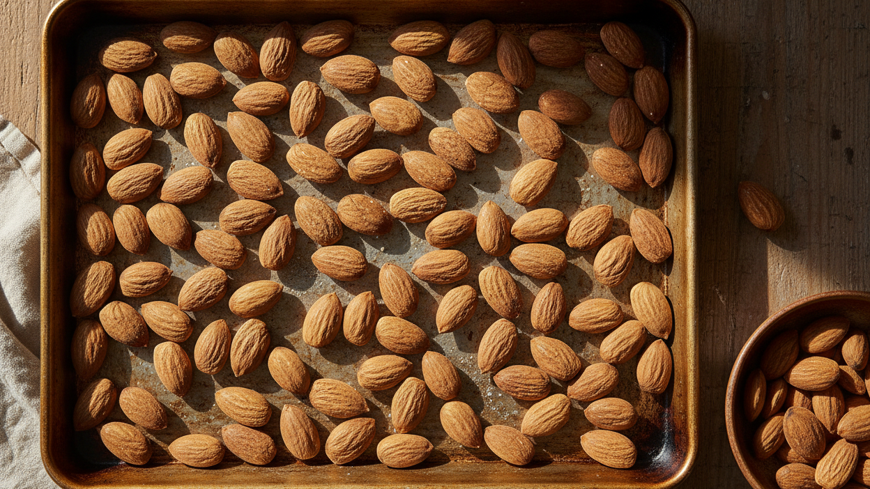 Almonds in Tray - Landscape